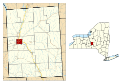 Cortland County NY Cortland city highlighted